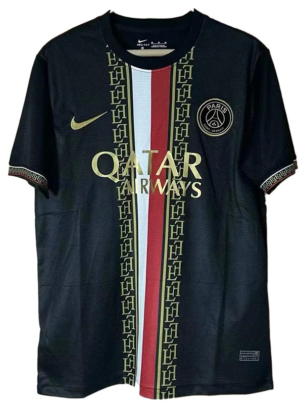 Paris Saint-Germain maillot de football édition spéciale noir pour adulte tenue de sport dorée pour homme haut 2025-2026